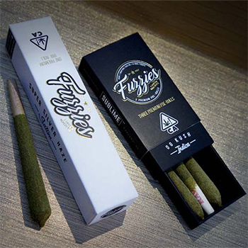 Customer placed online order for preroll joints delivery near Burbank Airport CA.